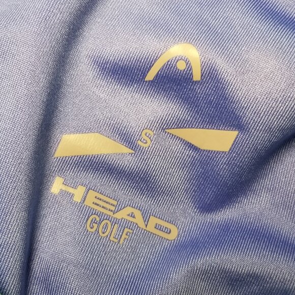 HEAD Polo Shirt Men Small Powder Blue Performance UV Protection Golf NWT - Picture 5 of 6